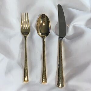 nwob MARCHESA x Lenox 3 piece place setting IMPERIAL CAVIAR GOLD